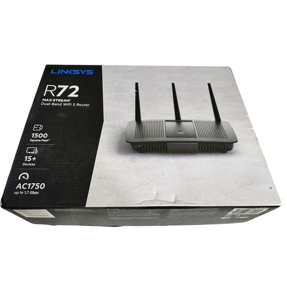 Linksys R72 EA7200 Max-Stream AC1750 Dual-Band WiFi 5 Gigabit Router 1.7Gbps